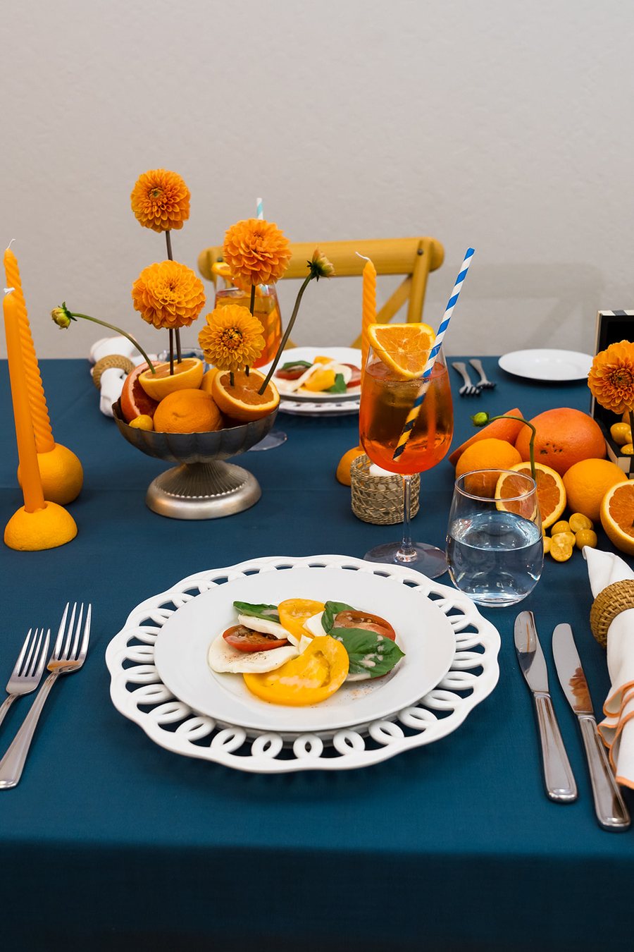 Citrus place setting