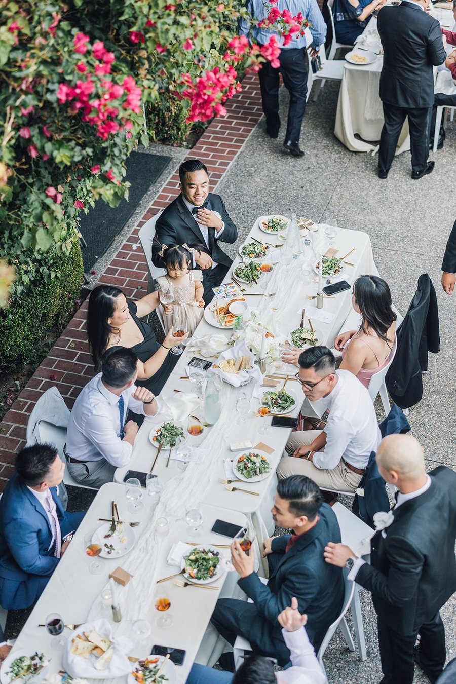 Garden reception dinner