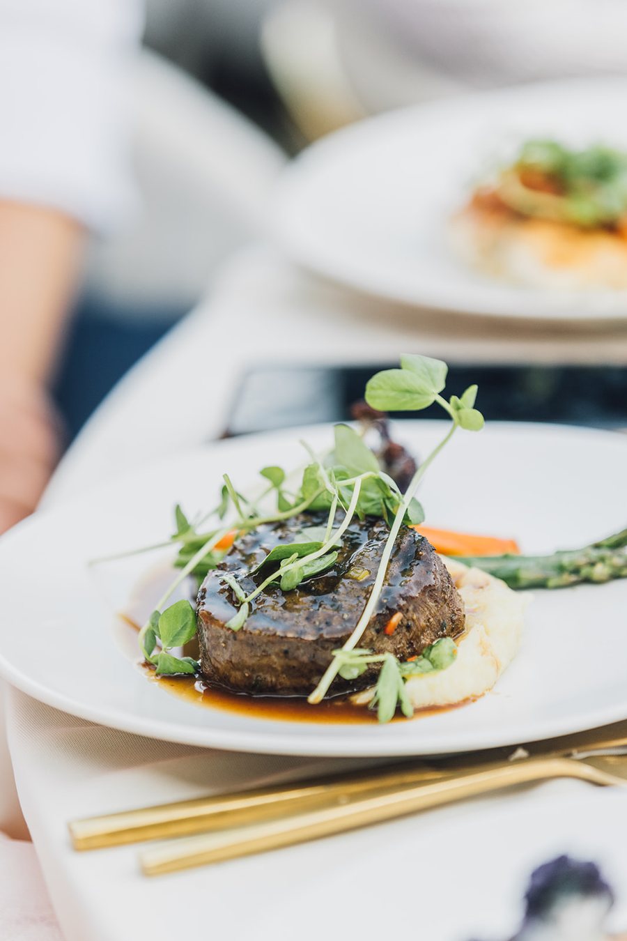 Filet with micro greens