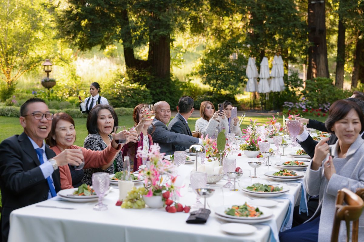 A toast at the long table