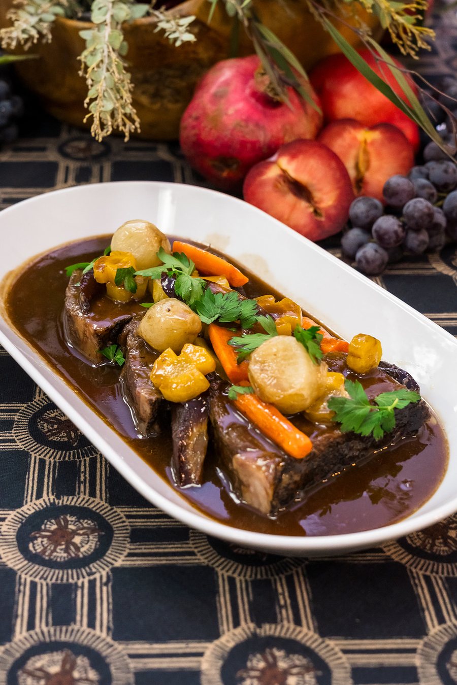 Braised beef short ribs